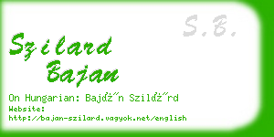 szilard bajan business card